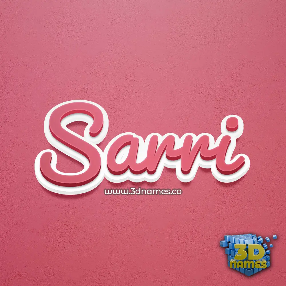 sarri in Red Scribble style - 3D name wallpaper