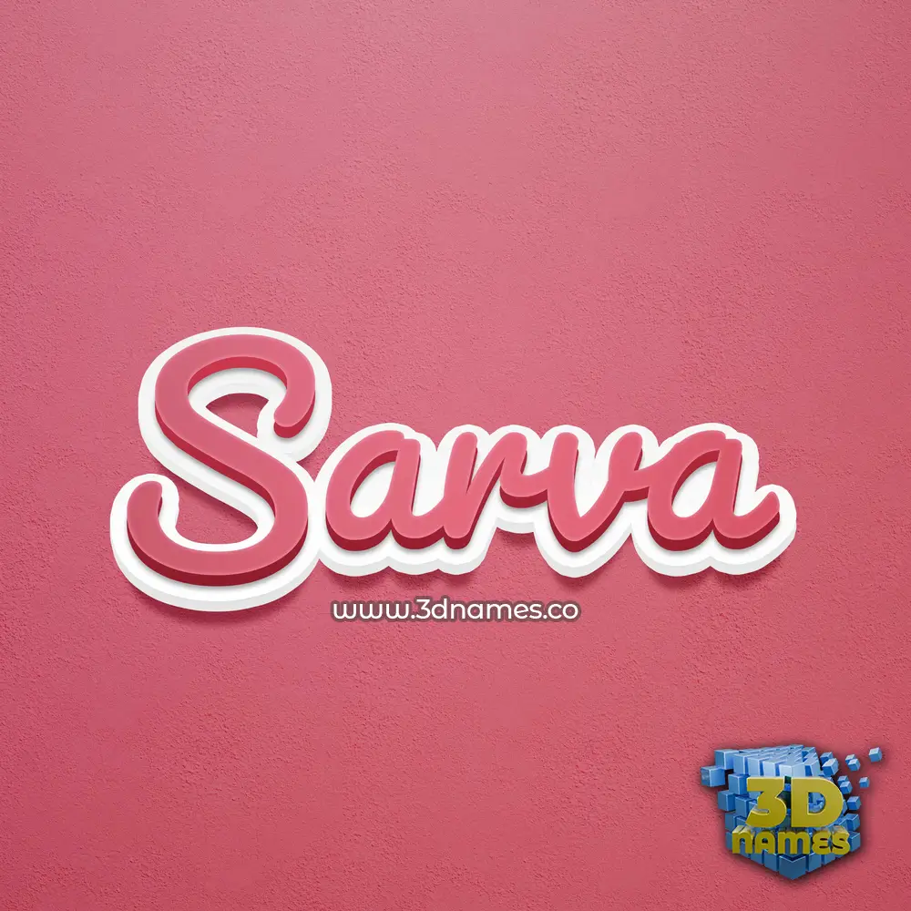 sarva in Red Scribble style - 3D name wallpaper sarva in Red Scribble style - 3D name wallpaper