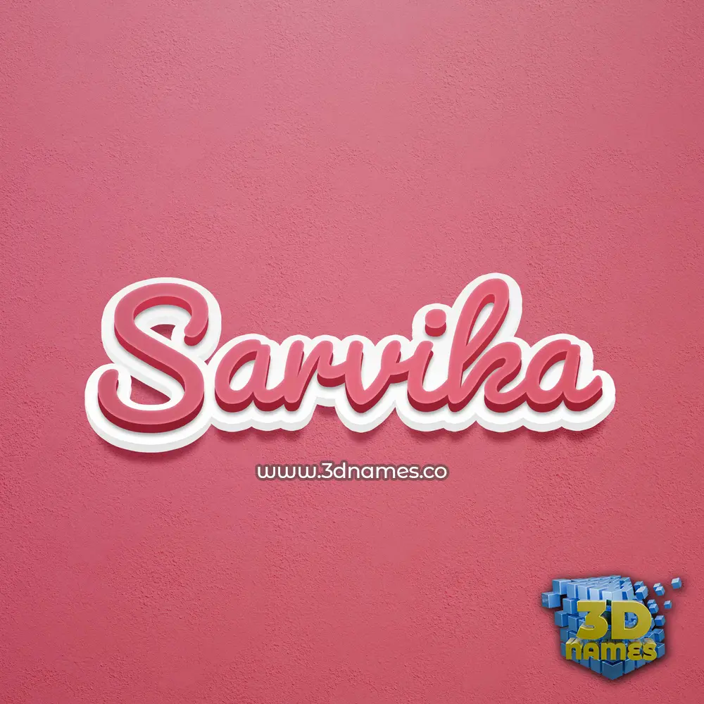 sarvika in Red Scribble style - 3D name wallpaper sarvika in Red Scribble style - 3D name wallpaper