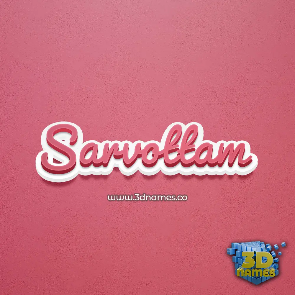 sarvottam in Red Scribble style - 3D name wallpaper sarvottam in Red Scribble style - 3D name wallpaper