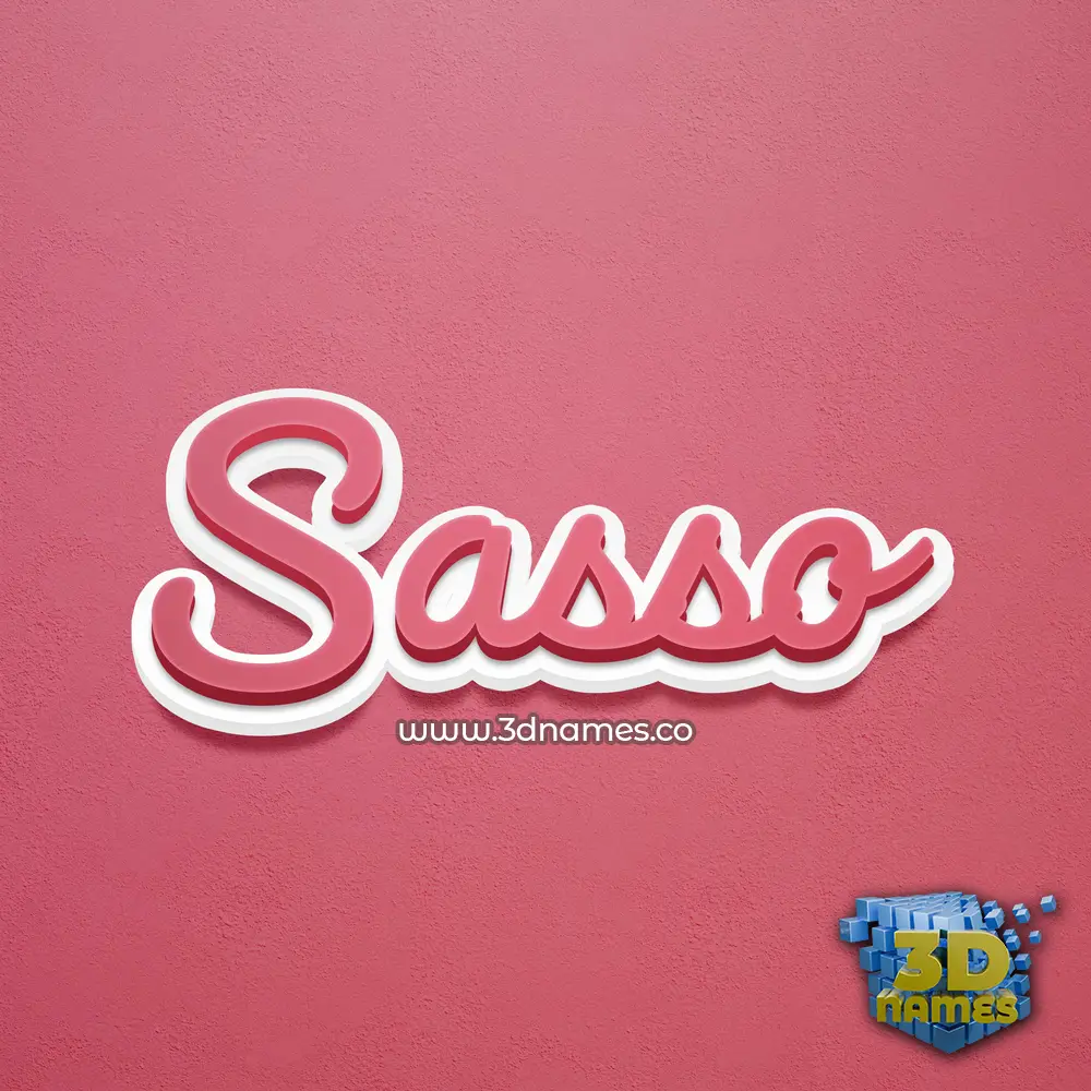 sasso in Red Scribble style - 3D name wallpaper sasso in Red Scribble style - 3D name wallpaper