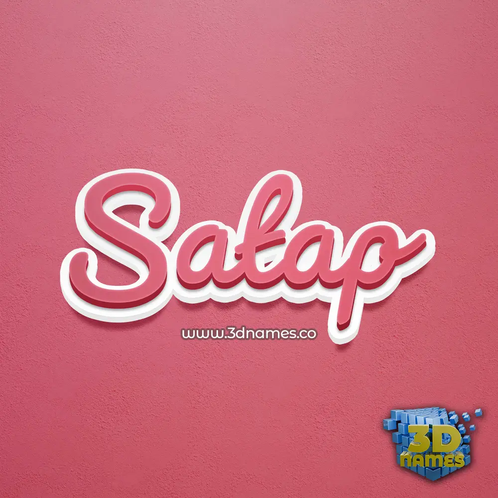 satap in Red Scribble style - 3D name wallpaper