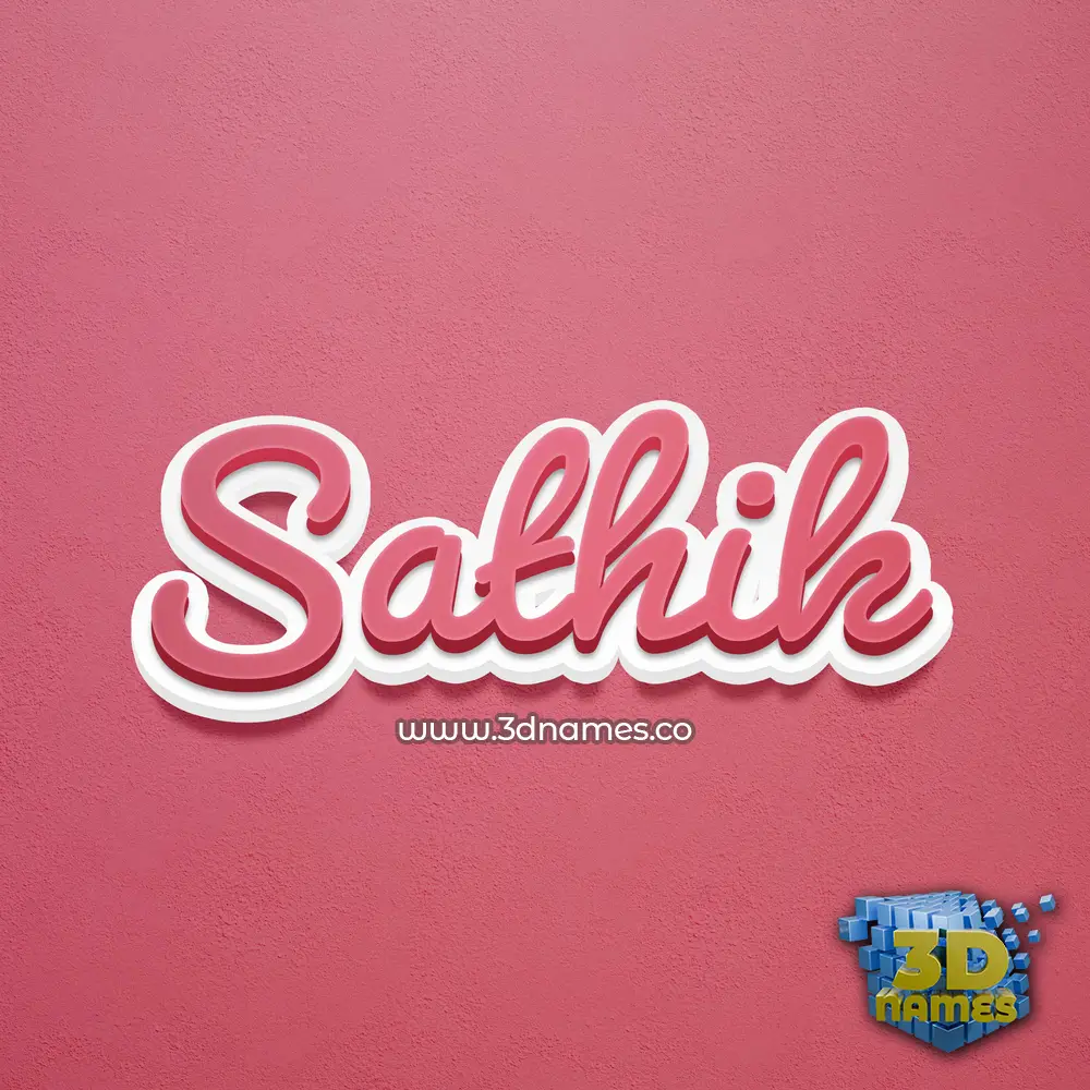 sathik in Red Scribble style - 3D name wallpaper sathik in Red Scribble style - 3D name wallpaper