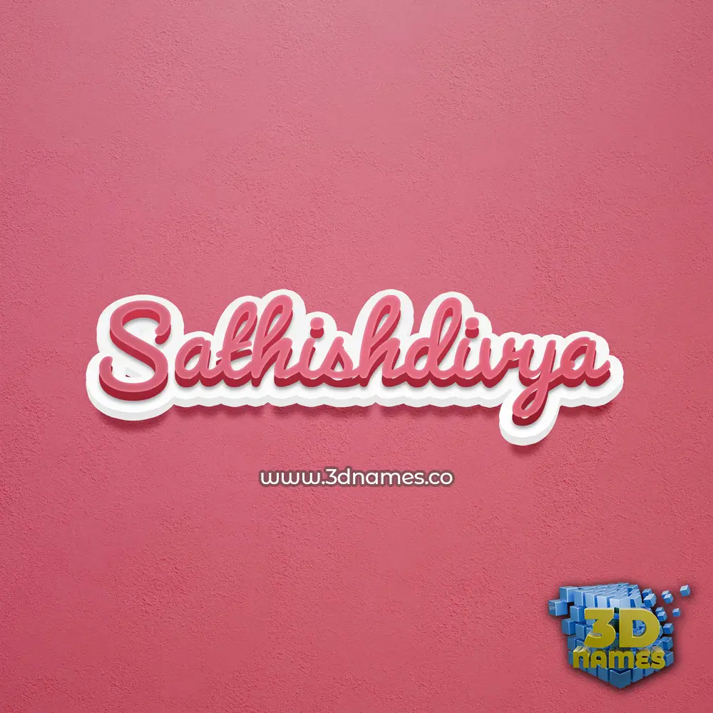 sathishdivya in Red Scribble style - 3D name wallpaper