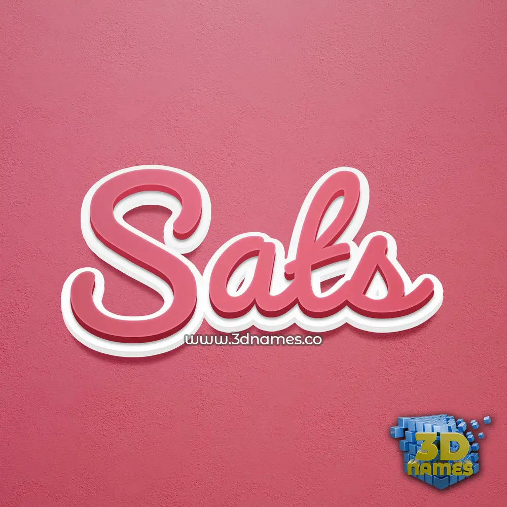 sats in Red Scribble style - 3D name wallpaper sats in Red Scribble style - 3D name wallpaper