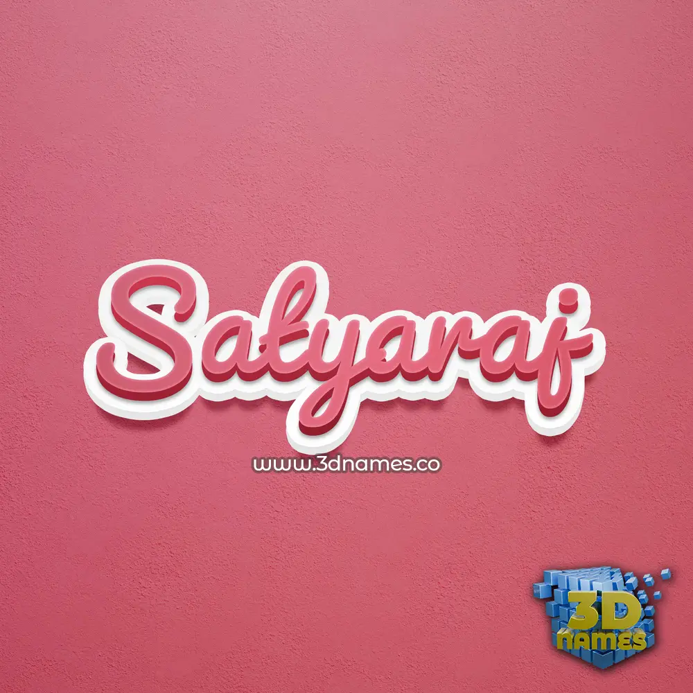 satyaraj in Red Scribble style - 3D name wallpaper