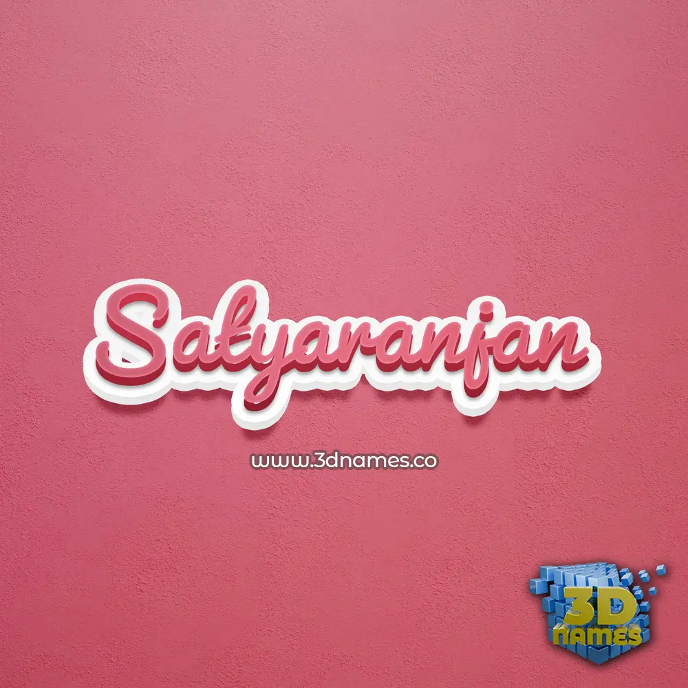 satyaranjan in Red Scribble style - 3D name wallpaper