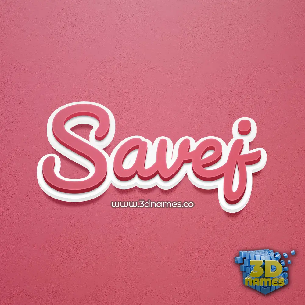savej in Red Scribble style - 3D name wallpaper