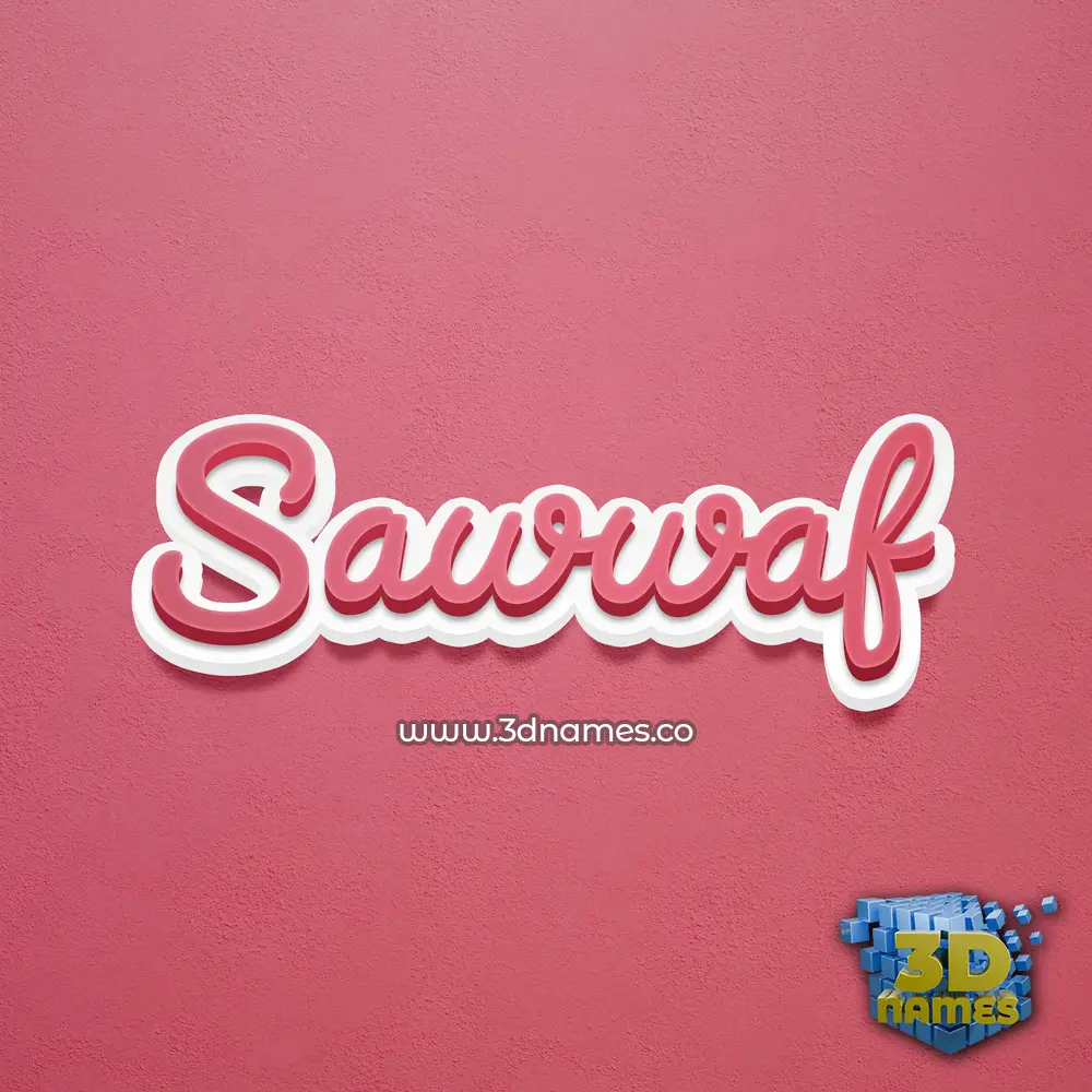 sawwaf in Red Scribble style - 3D name wallpaper sawwaf in Red Scribble style - 3D name wallpaper