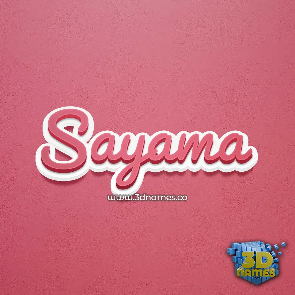 sayama in Red Scribble style - 3D name wallpaper