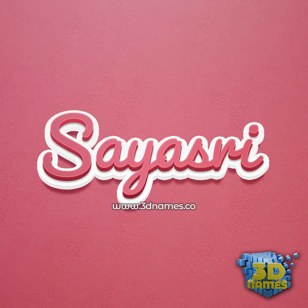 sayasri in Red Scribble style - 3D name wallpaper sayasri in Red Scribble style - 3D name wallpaper