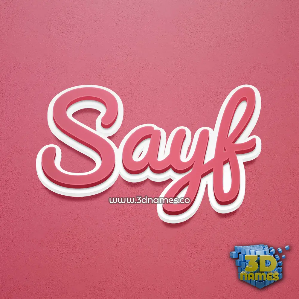 sayf in Red Scribble style - 3D name wallpaper sayf in Red Scribble style - 3D name wallpaper