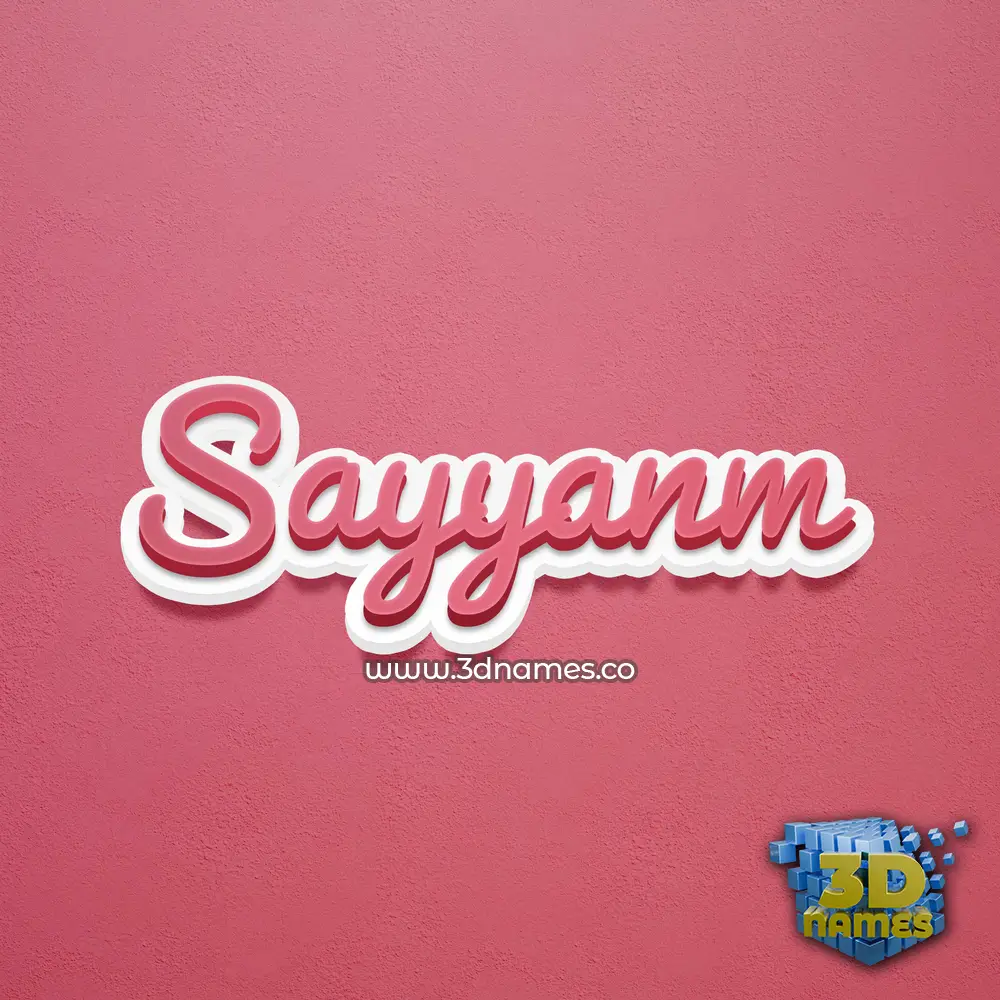 sayyanm in Red Scribble style - 3D name wallpaper