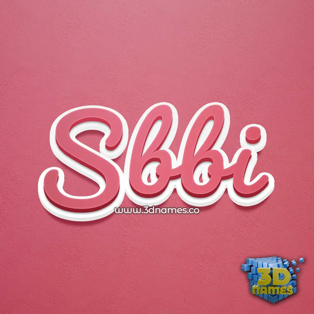 sbbi in Red Scribble style - 3D name wallpaper sbbi in Red Scribble style - 3D name wallpaper