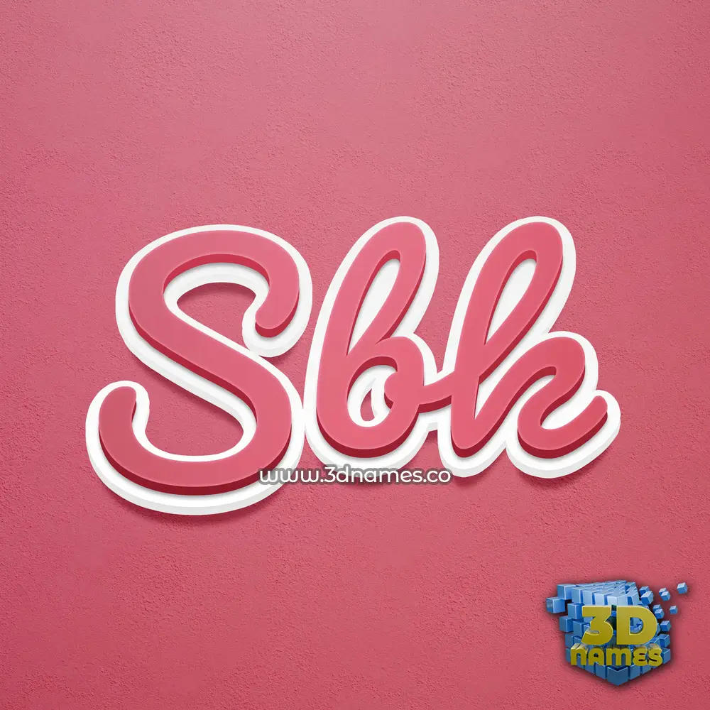 sbk in Red Scribble style - 3D name wallpaper sbk in Red Scribble style - 3D name wallpaper