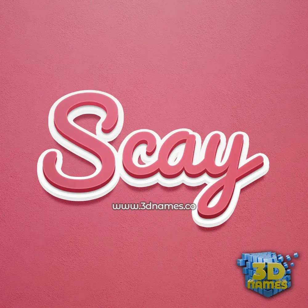 scay in Red Scribble style - 3D name wallpaper scay in Red Scribble style - 3D name wallpaper