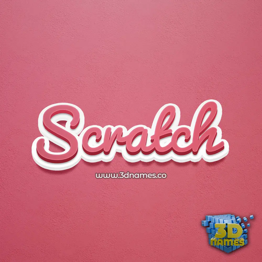 scratch in Red Scribble style - 3D name wallpaper scratch in Red Scribble style - 3D name wallpaper