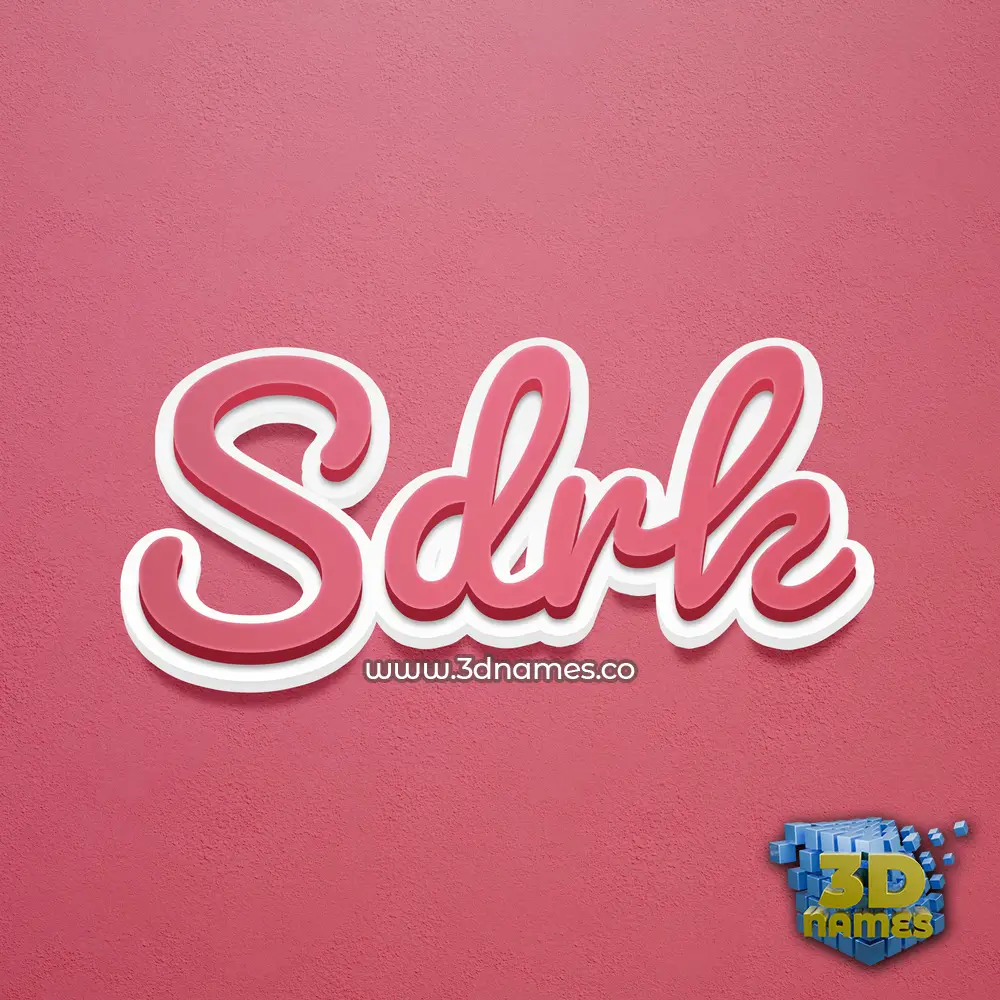 sdrk in Red Scribble style - 3D name wallpaper