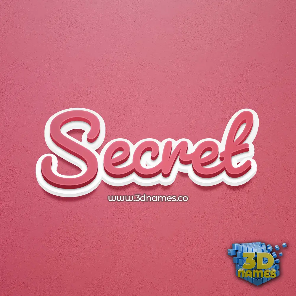 secret in Red Scribble style - 3D name wallpaper secret in Red Scribble style - 3D name wallpaper