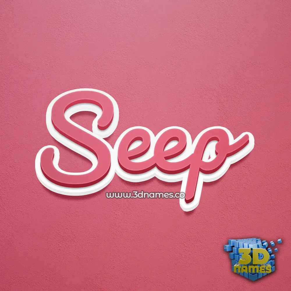 seep in Red Scribble style - 3D name wallpaper seep in Red Scribble style - 3D name wallpaper
