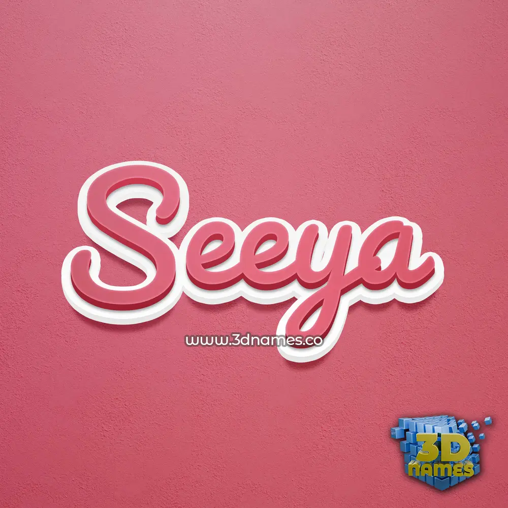 seeya in Red Scribble style - 3D name wallpaper