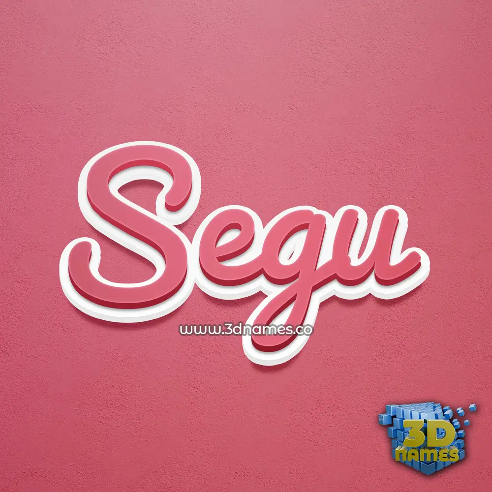 segu in Red Scribble style - 3D name wallpaper segu in Red Scribble style - 3D name wallpaper