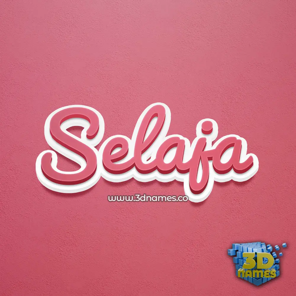 selaja in Red Scribble style - 3D name wallpaper