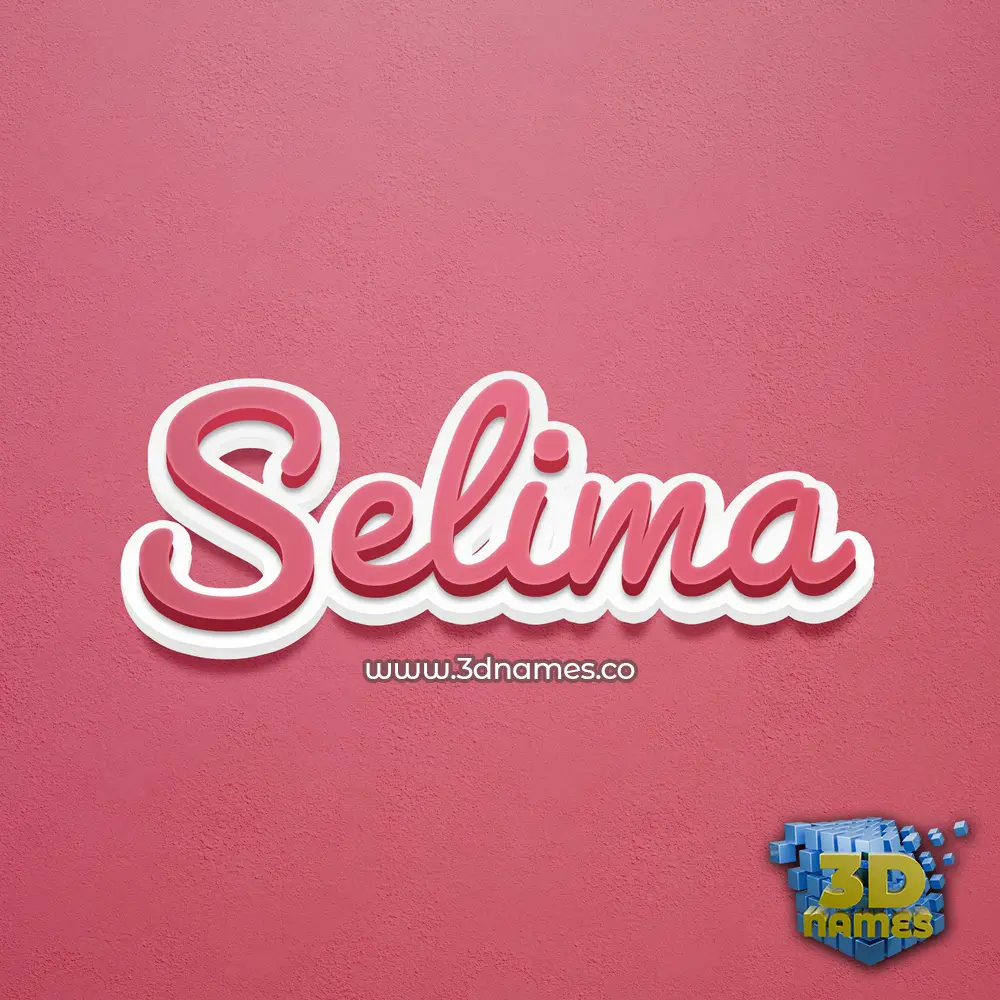 selima in Red Scribble style - 3D name wallpaper