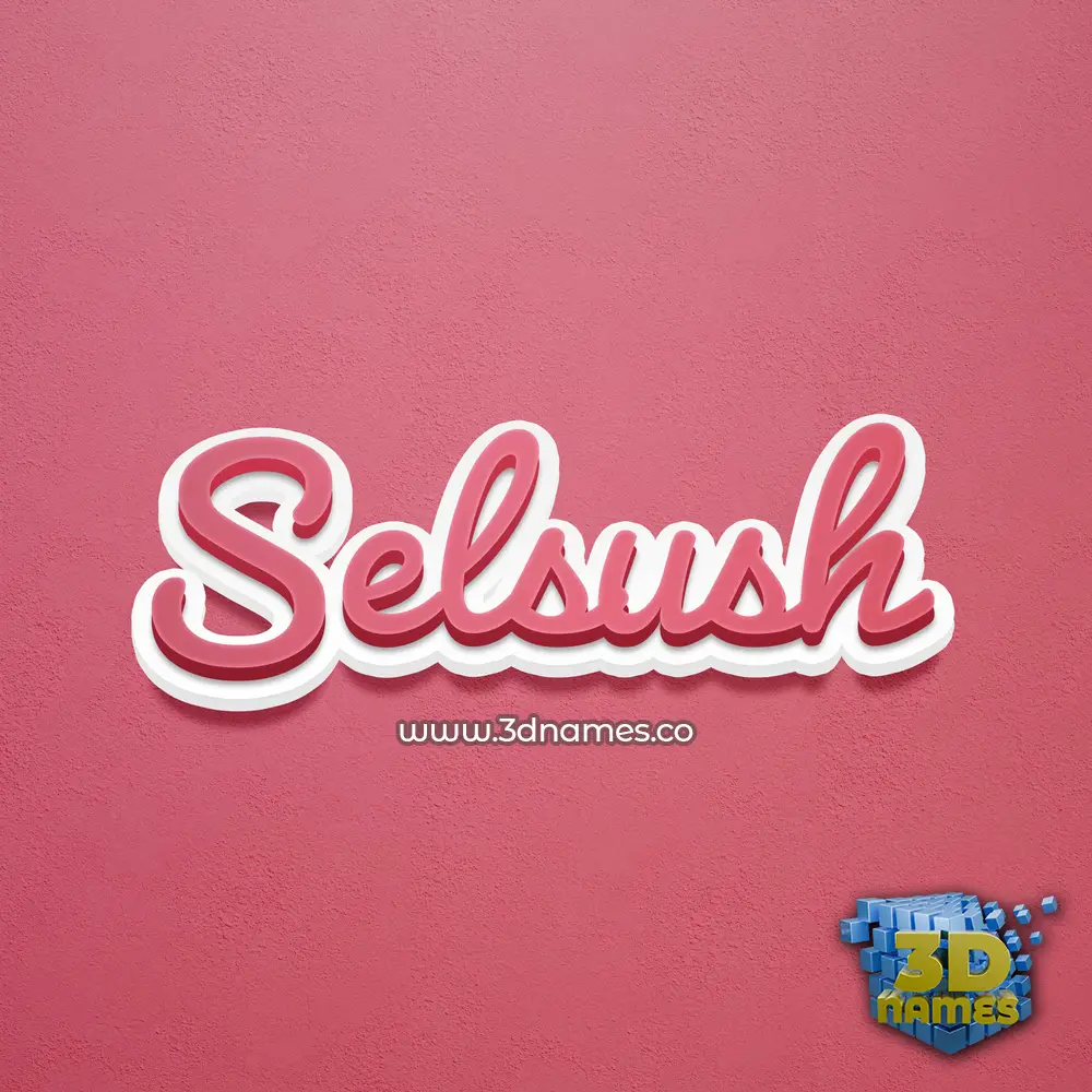 selsush in Red Scribble style - 3D name wallpaper selsush in Red Scribble style - 3D name wallpaper