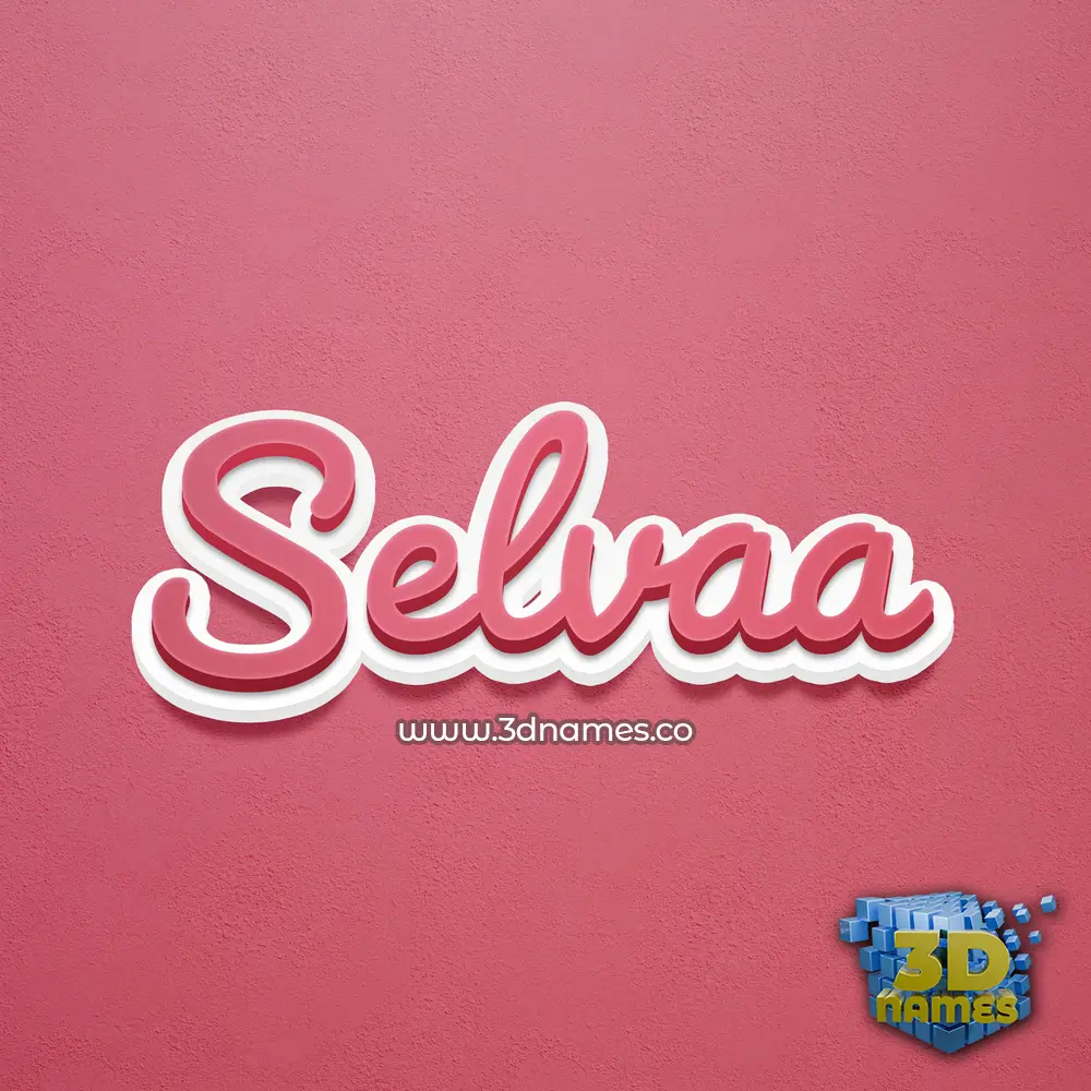 selvaa in Red Scribble style - 3D name wallpaper selvaa in Red Scribble style - 3D name wallpaper