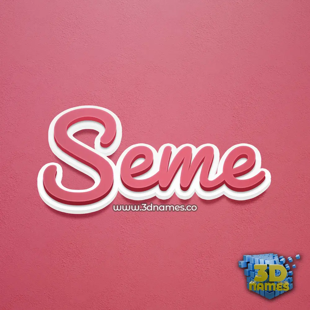 seme in Red Scribble style - 3D name wallpaper seme in Red Scribble style - 3D name wallpaper