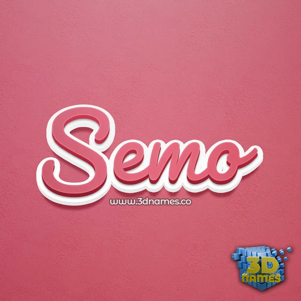 semo in Red Scribble style - 3D name wallpaper semo in Red Scribble style - 3D name wallpaper