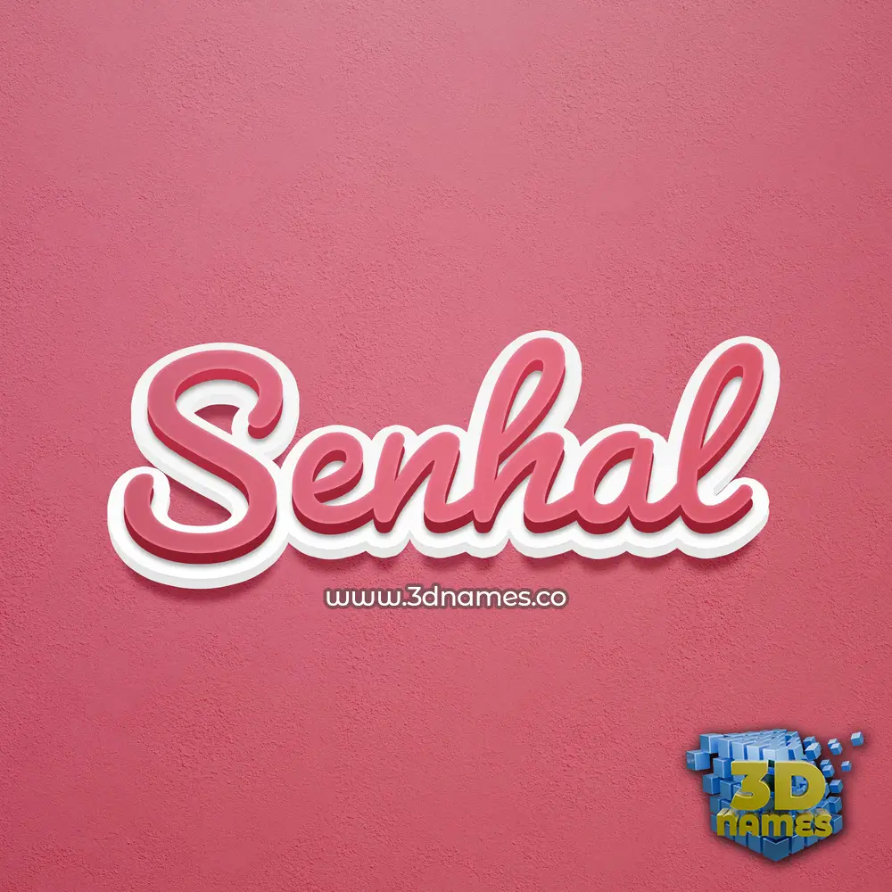 senhal in Red Scribble style - 3D name wallpaper