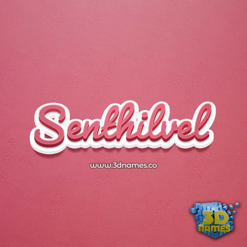 senthilvel in Red Scribble style - 3D name wallpaper senthilvel in Red Scribble style - 3D name wallpaper