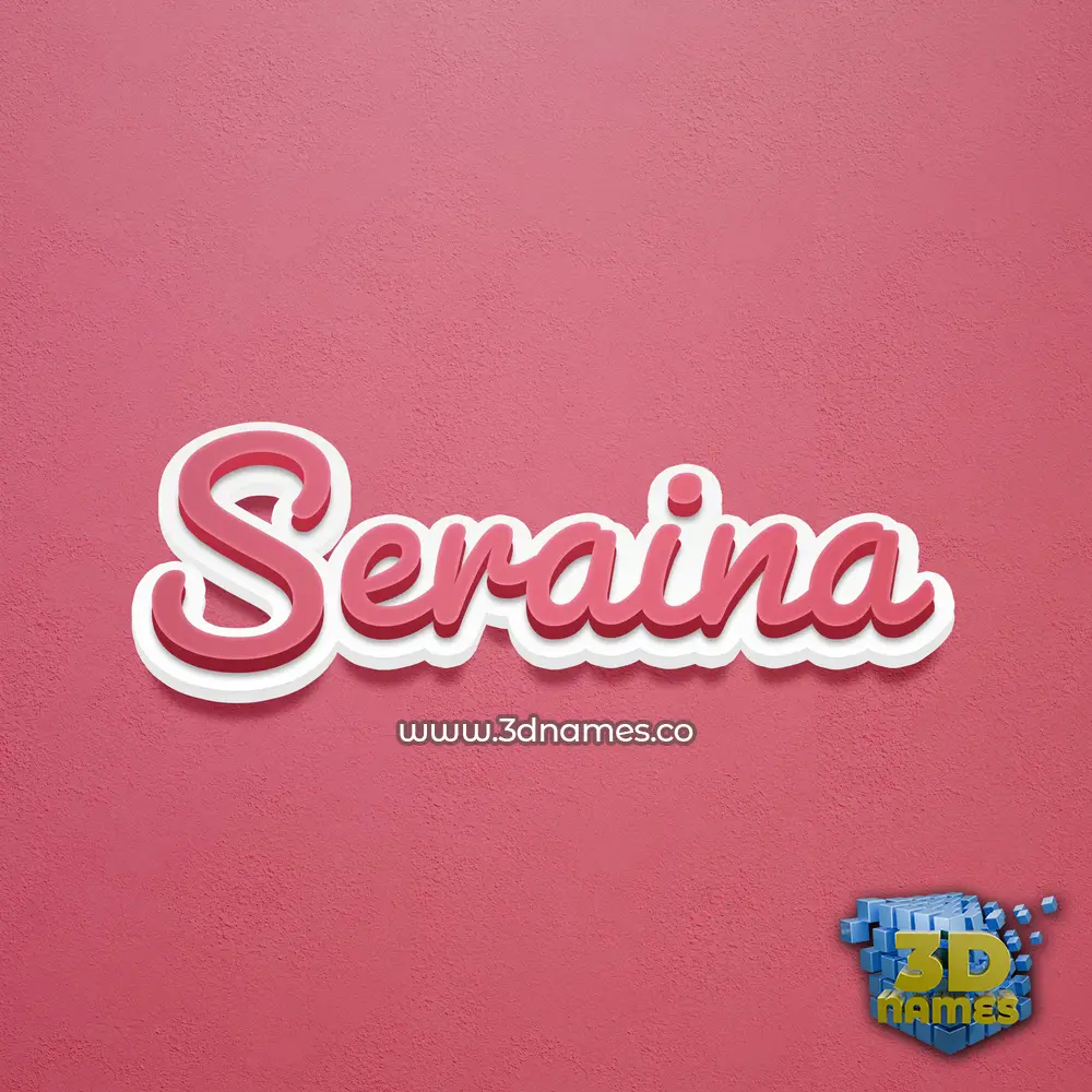 seraina in Red Scribble style - 3D name wallpaper