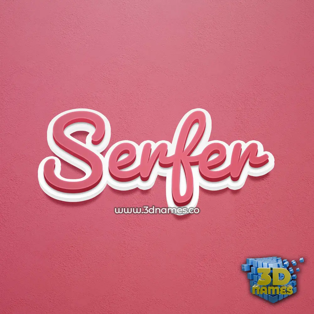 serfer in Red Scribble style - 3D name wallpaper serfer in Red Scribble style - 3D name wallpaper