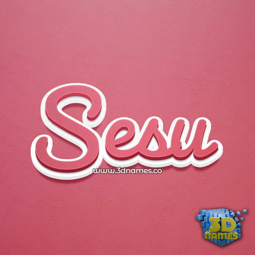 sesu in Red Scribble style - 3D name wallpaper sesu in Red Scribble style - 3D name wallpaper