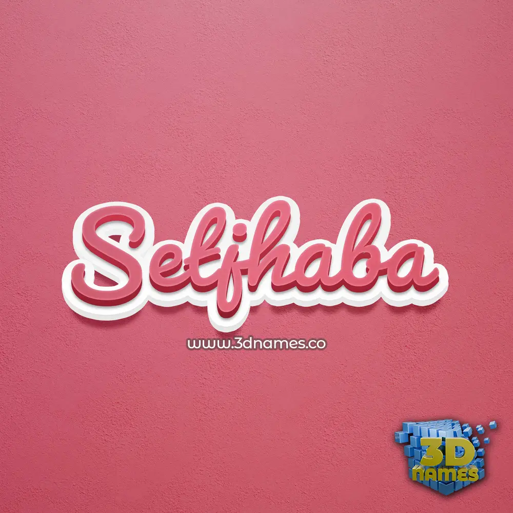 setjhaba in Red Scribble style - 3D name wallpaper