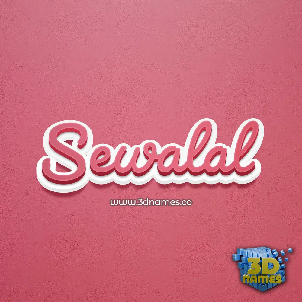 sewalal in Red Scribble style - 3D name wallpaper