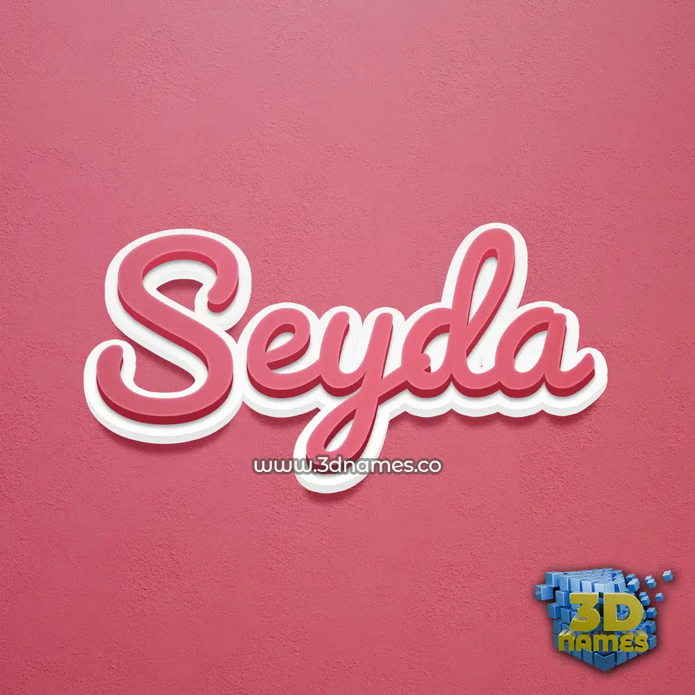 seyda in Red Scribble style - 3D name wallpaper
