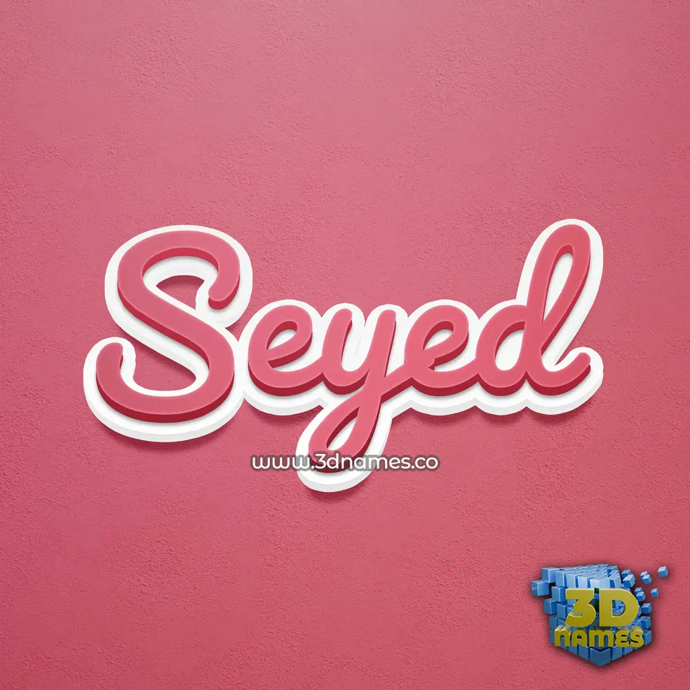 seyed in Red Scribble style - 3D name wallpaper seyed in Red Scribble style - 3D name wallpaper