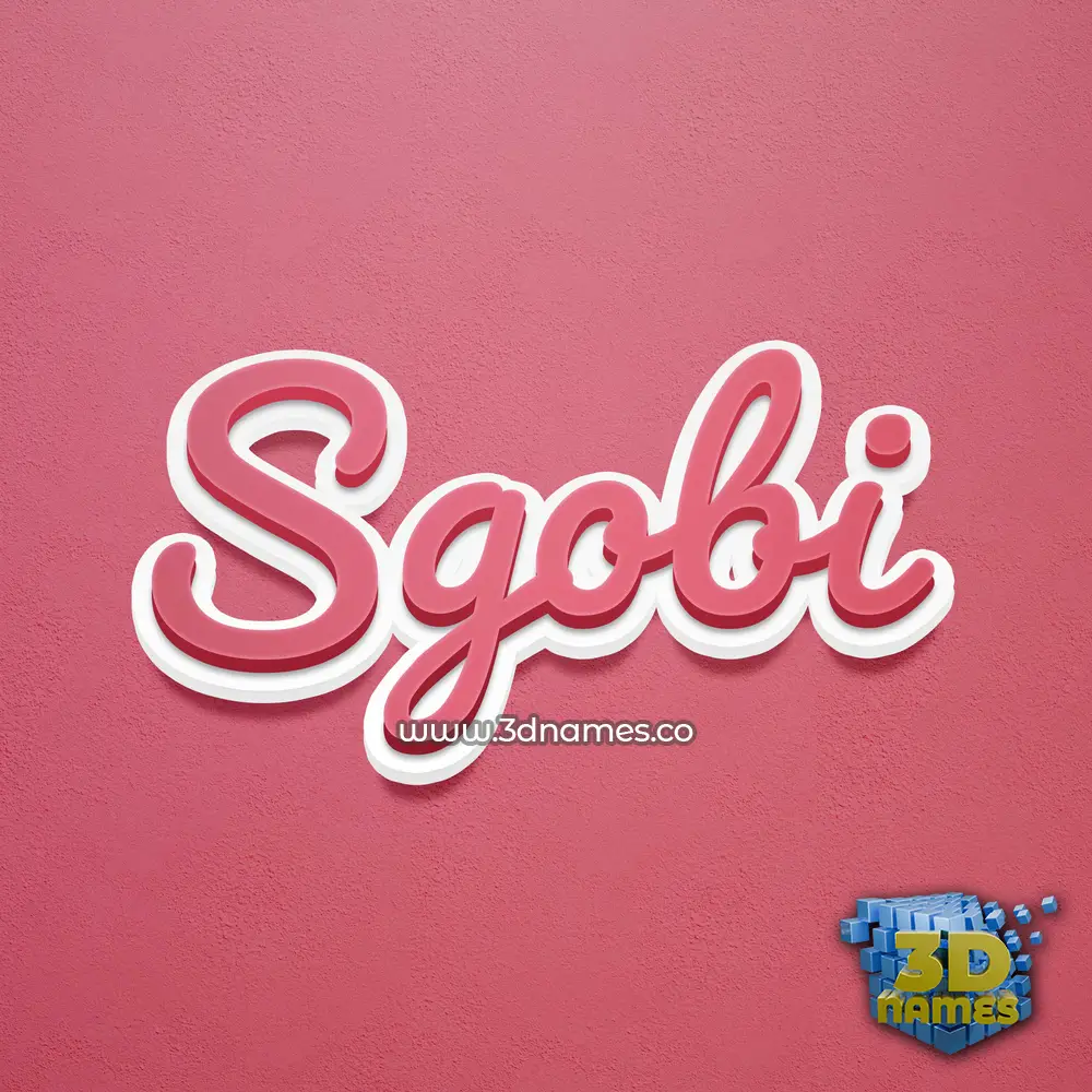 sgobi in Red Scribble style - 3D name wallpaper sgobi in Red Scribble style - 3D name wallpaper