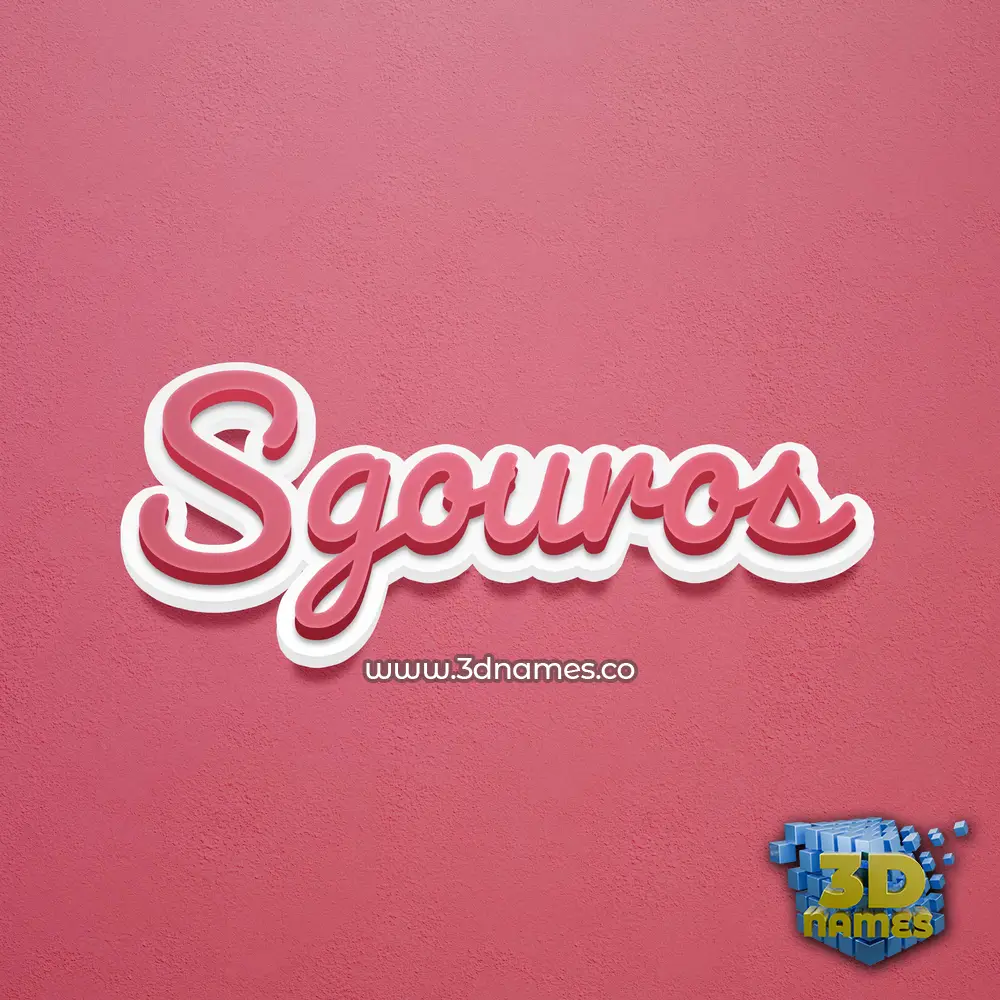 sgouros in Red Scribble style - 3D name wallpaper sgouros in Red Scribble style - 3D name wallpaper