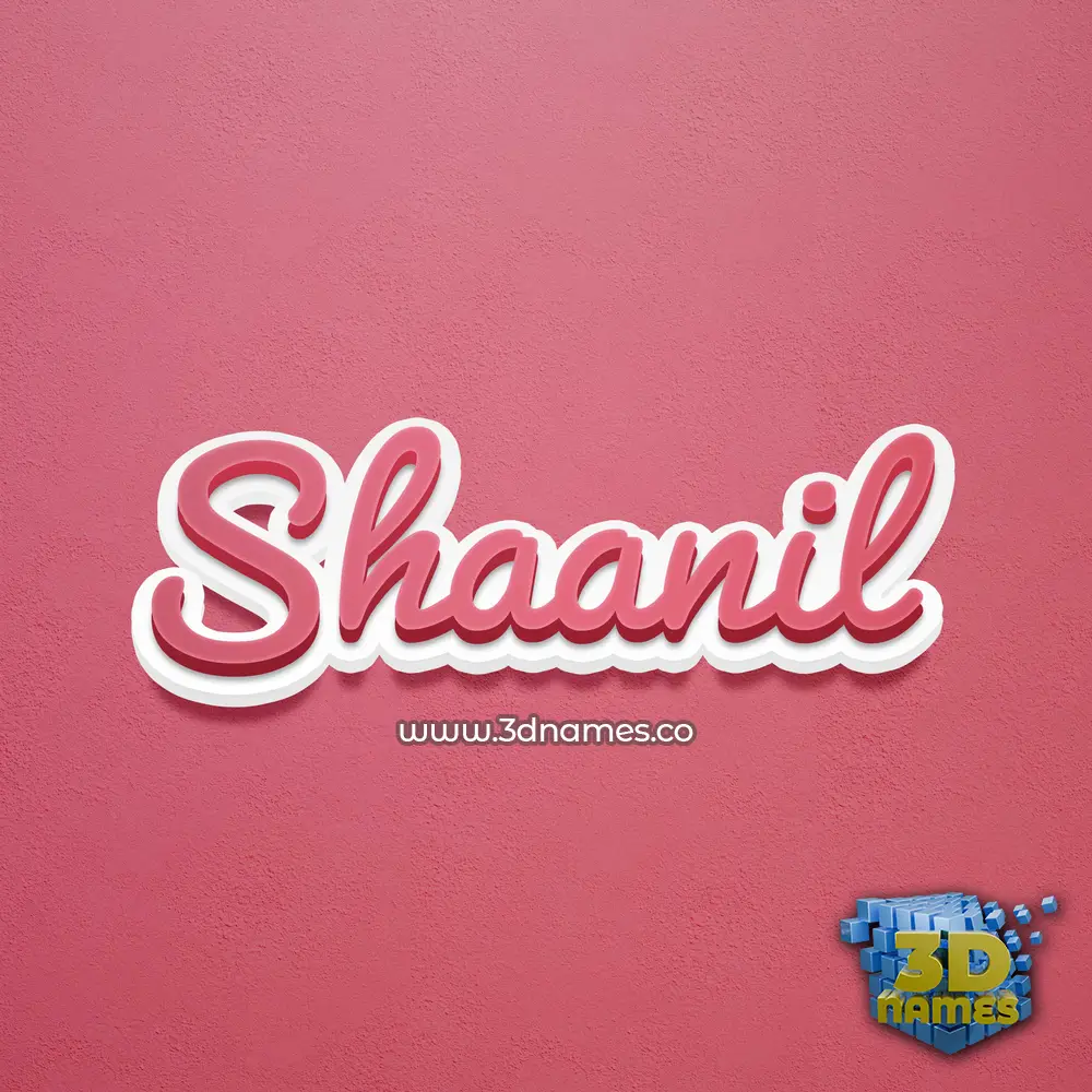 shaanil in Red Scribble style - 3D name wallpaper