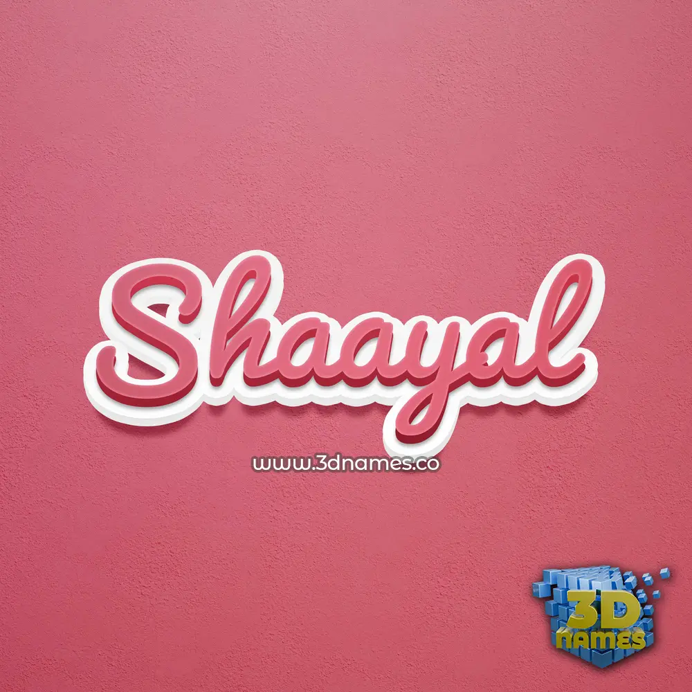 shaayal in Red Scribble style - 3D name wallpaper