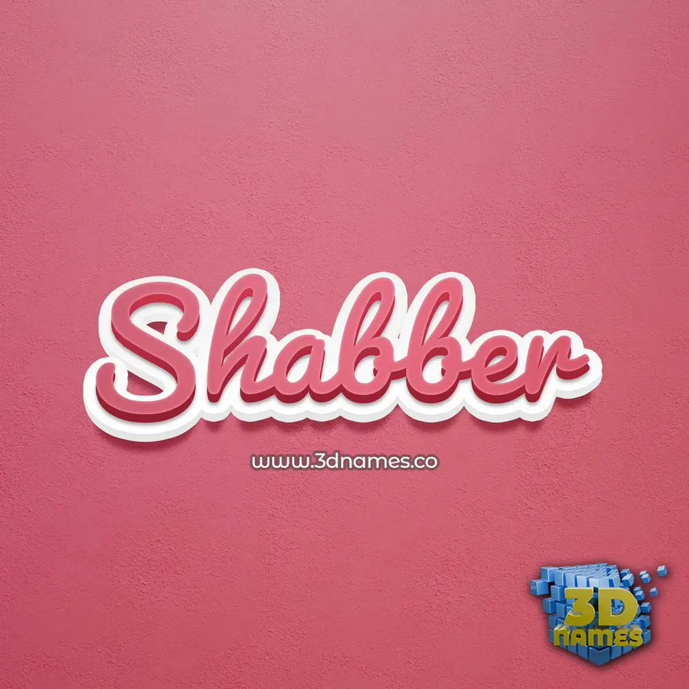 shabber in Red Scribble style - 3D name wallpaper shabber in Red Scribble style - 3D name wallpaper