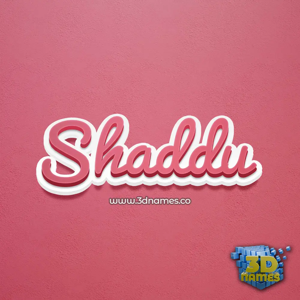 shaddu in Red Scribble style - 3D name wallpaper shaddu in Red Scribble style - 3D name wallpaper