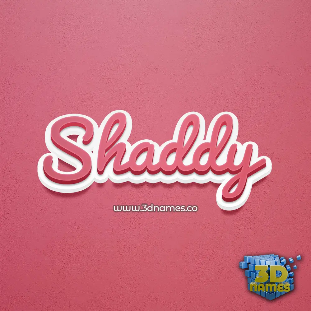 shaddy in Red Scribble style - 3D name wallpaper shaddy in Red Scribble style - 3D name wallpaper
