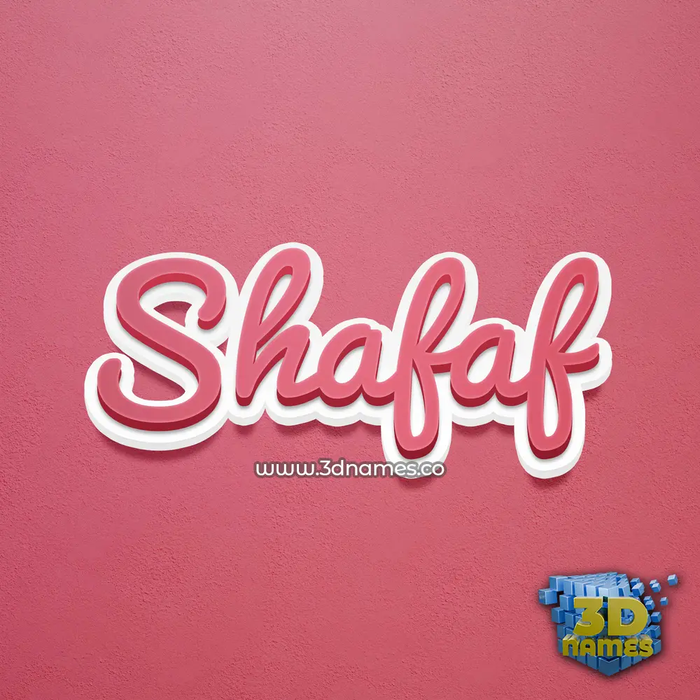 shafaf in Red Scribble style - 3D name wallpaper shafaf in Red Scribble style - 3D name wallpaper