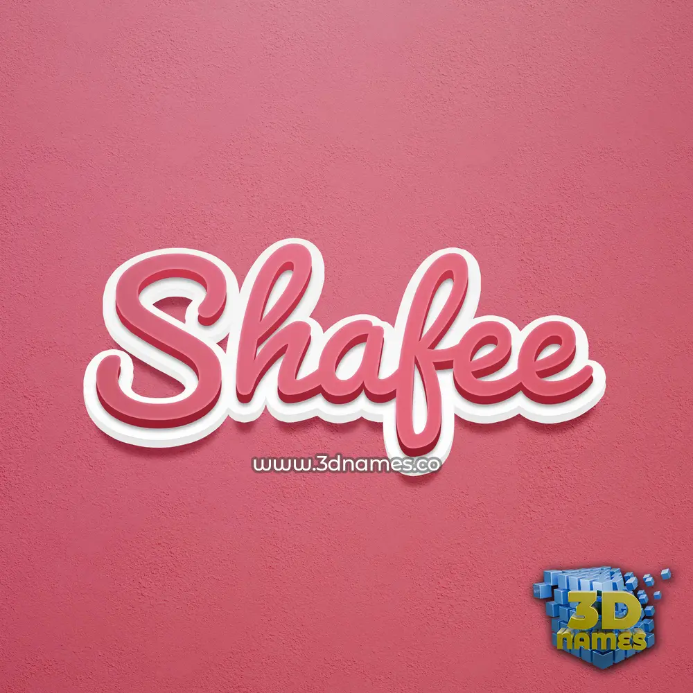 shafee in Red Scribble style - 3D name wallpaper shafee in Red Scribble style - 3D name wallpaper